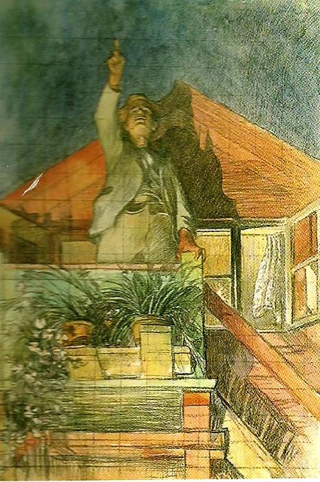 Carl Larsson forfattaren-skalden Germany oil painting art